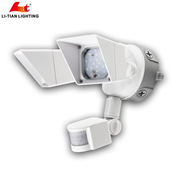 Twin-Head Outdoor llevó la luz de seguridad Round LED Flood Light anochecer al amanecer